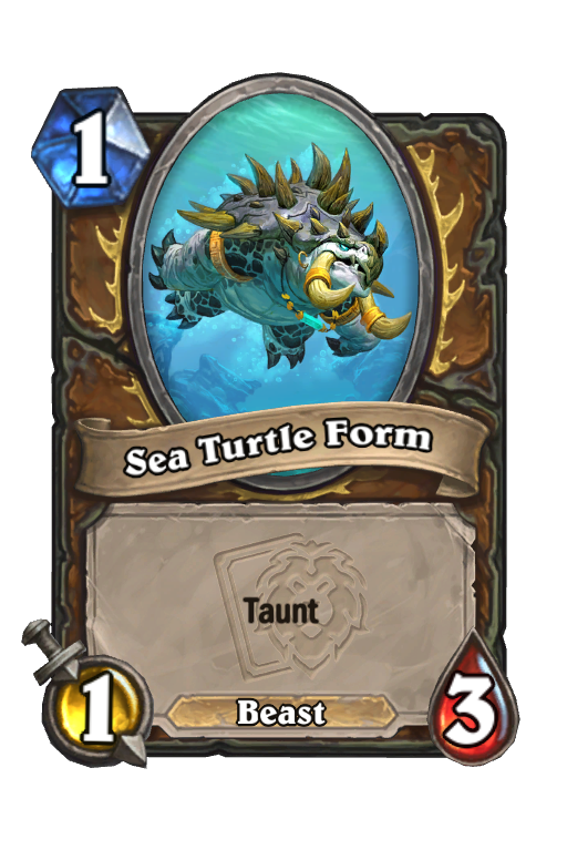 Sea Turtle Form Hearthstone kártya