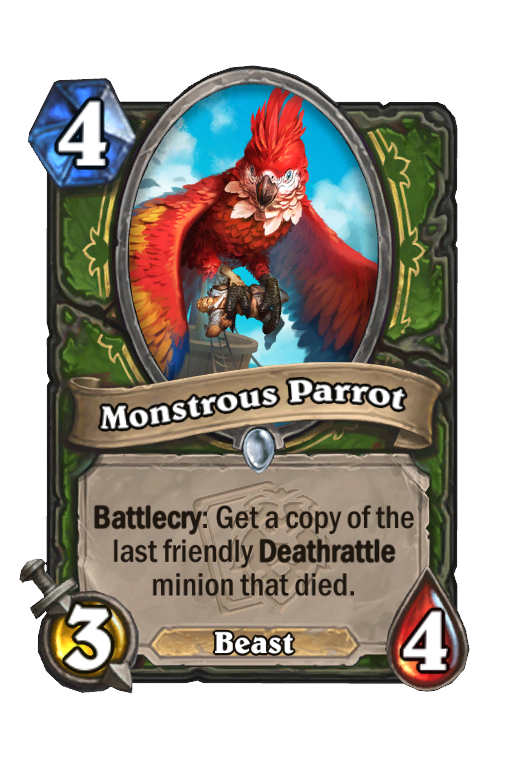 Monstrous Parrot Hearthstone kártya