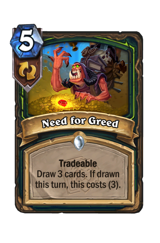 Need for Greed Hearthstone kártya