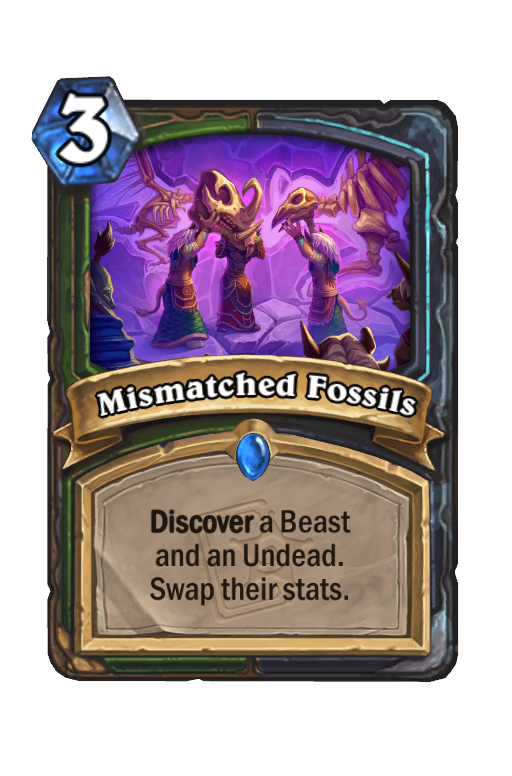 Mismatched Fossils Hearthstone kártya