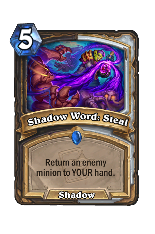 Shadow Word: Steal Hearthstone kártya