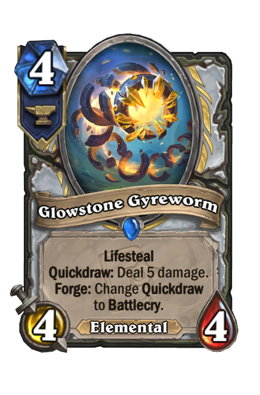 Glowstone Gyreworm Hearthstone kártya