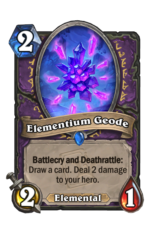 Elementium Geode Hearthstone kártya