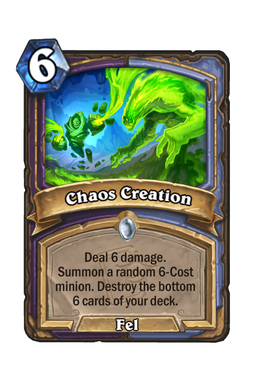 Chaos Creation Hearthstone kártya