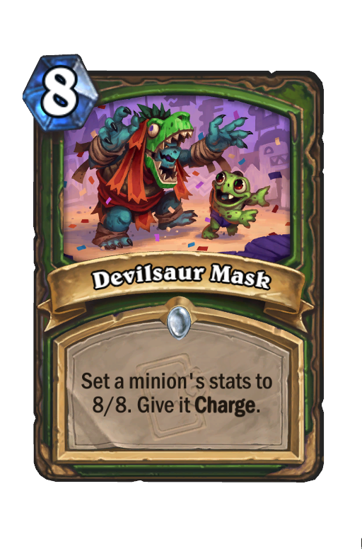Devilsaur Mask Hearthstone kártya
