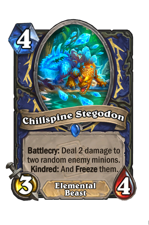 Chillspine Stegodon Hearthstone kártya