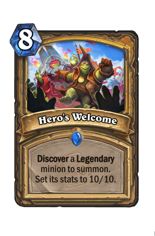 Hero's Welcome Hearthstone kártya