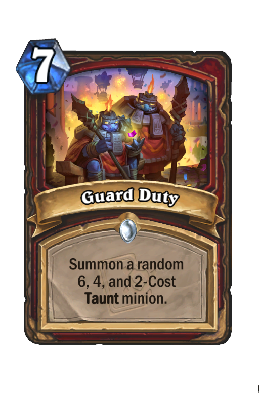 Guard Duty Hearthstone kártya