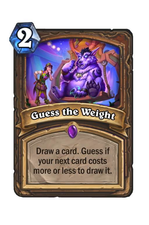 Guess the Weight Hearthstone kártya
