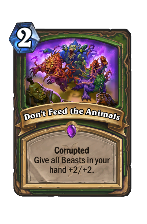 Don't Feed the Animals Hearthstone kártya