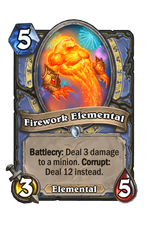 Firework Elemental Hearthstone kártya