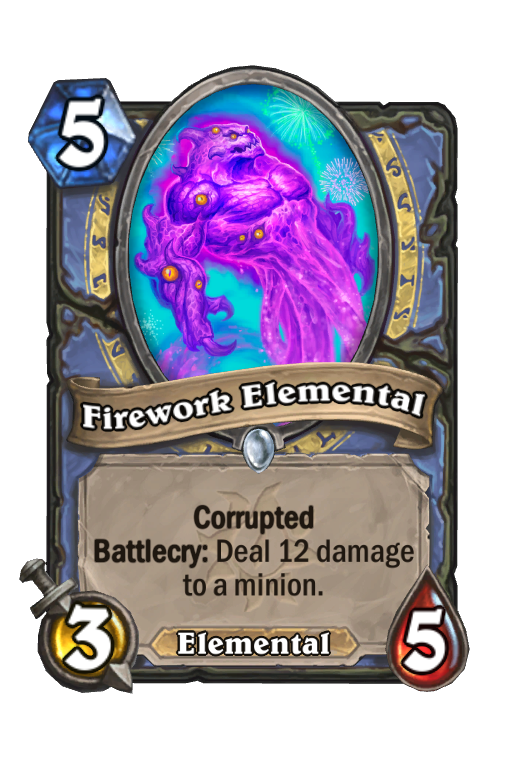 Firework Elemental Hearthstone kártya