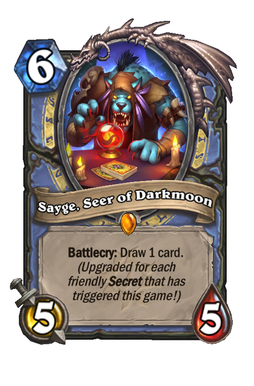 Sayge, Seer of Darkmoon Hearthstone kártya
