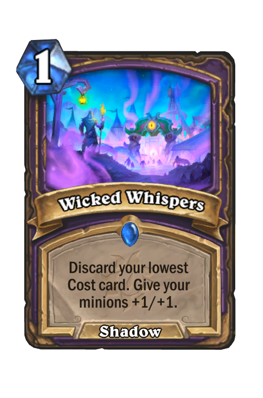 Wicked Whispers Hearthstone kártya