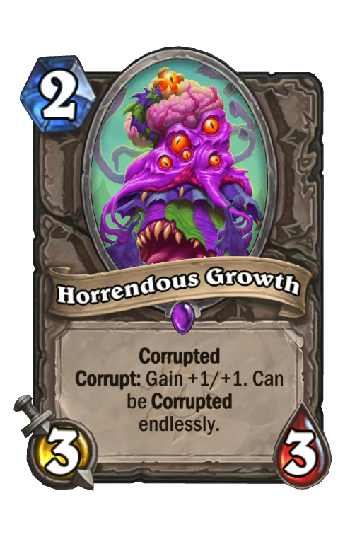 Horrendous Growth Hearthstone kártya