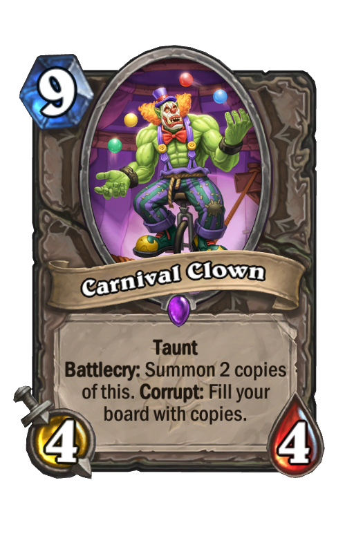 Carnival Clown Hearthstone kártya