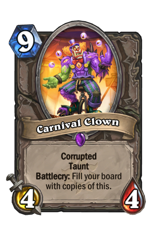 Carnival Clown Hearthstone kártya