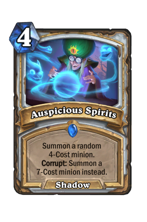 Auspicious Spirits Hearthstone kártya