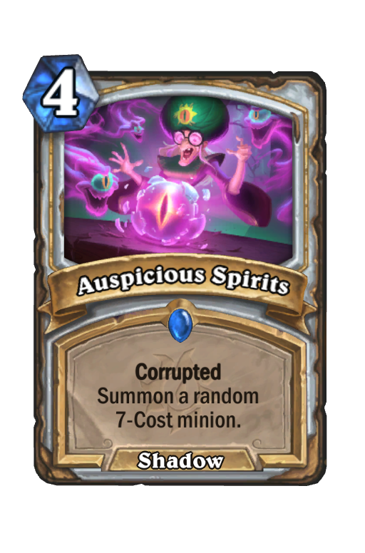 Auspicious Spirits Hearthstone kártya