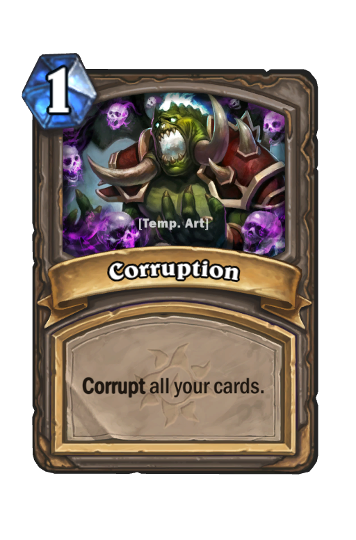 Corruption Hearthstone kártya