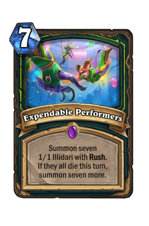 Expendable Performers Hearthstone kártya