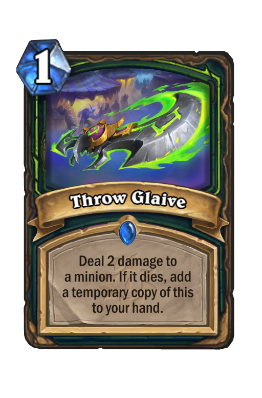 Throw Glaive Hearthstone kártya