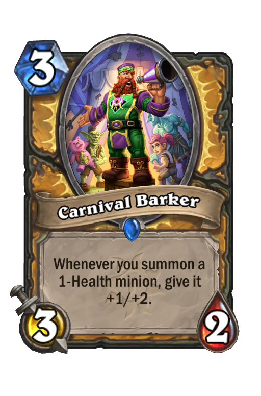 Carnival Barker Hearthstone kártya