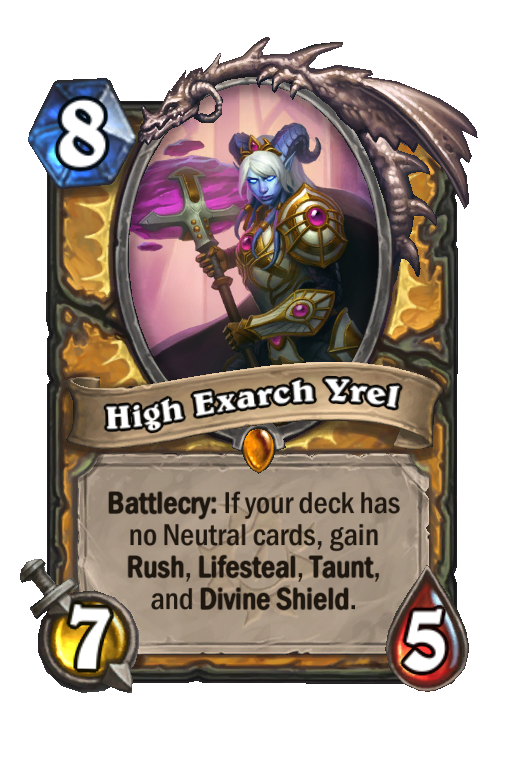 High Exarch Yrel Hearthstone kártya