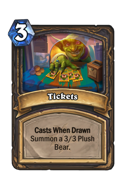 Tickets Hearthstone kártya