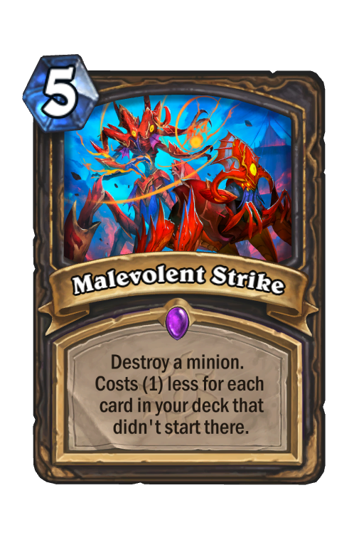 Malevolent Strike Hearthstone kártya