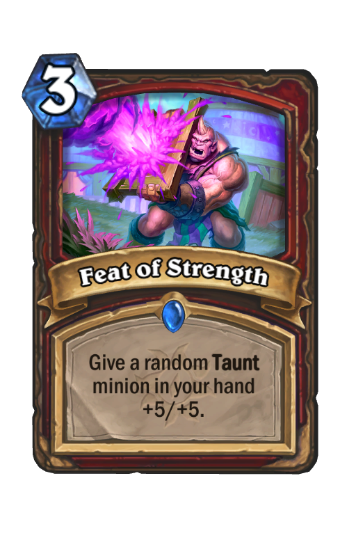 Feat of Strength Hearthstone kártya