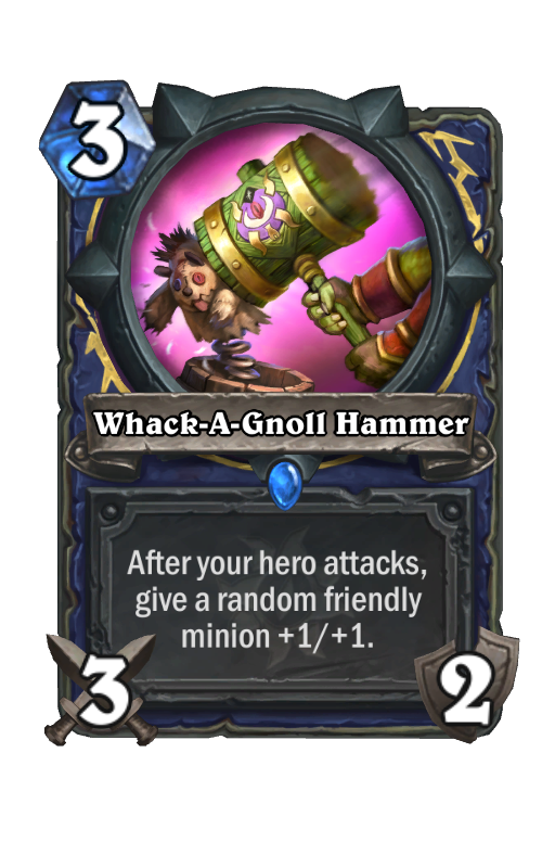 Whack-A-Gnoll Hammer Hearthstone kártya