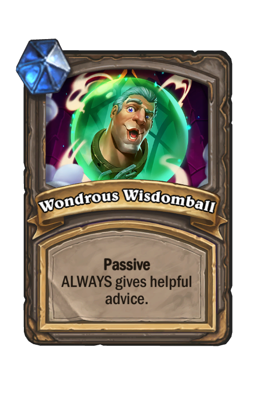 Wondrous Wisdomball Hearthstone kártya