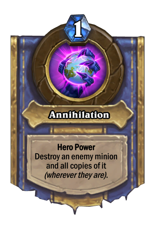 Annihilation Hearthstone kártya