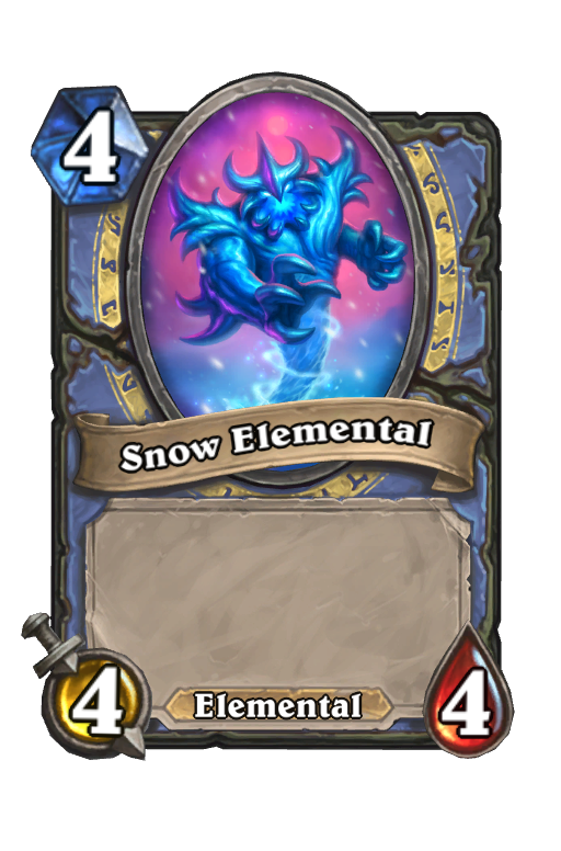 Snow Elemental Hearthstone kártya