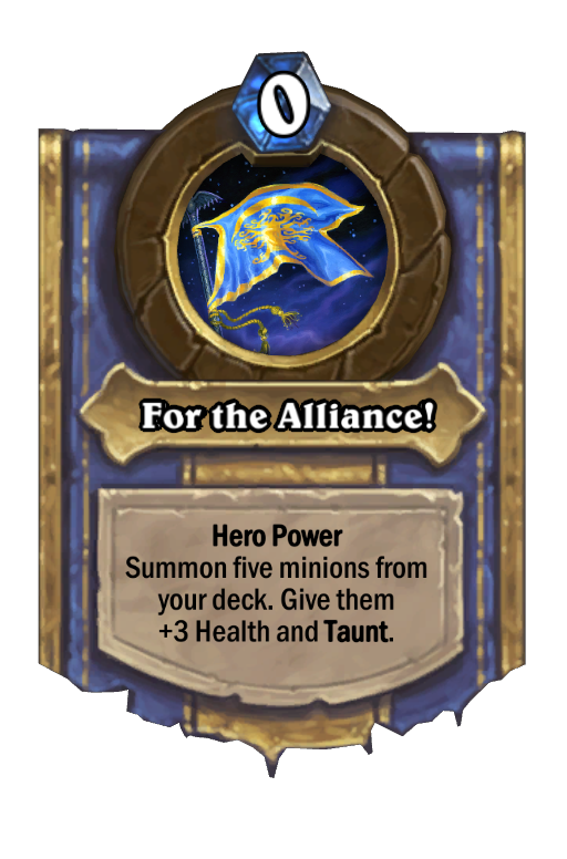 For the Alliance! Hearthstone kártya