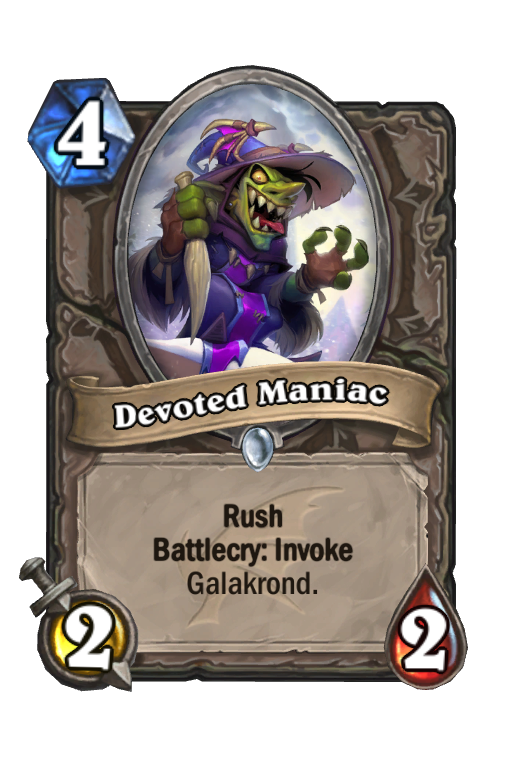 Devoted Maniac Hearthstone kártya