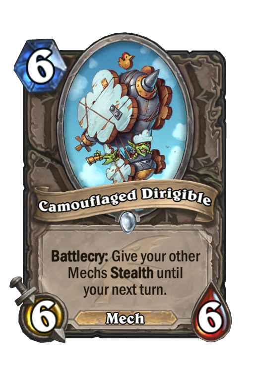 Camouflaged Dirigible Hearthstone kártya
