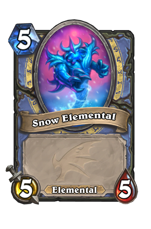 Snow Elemental Hearthstone kártya