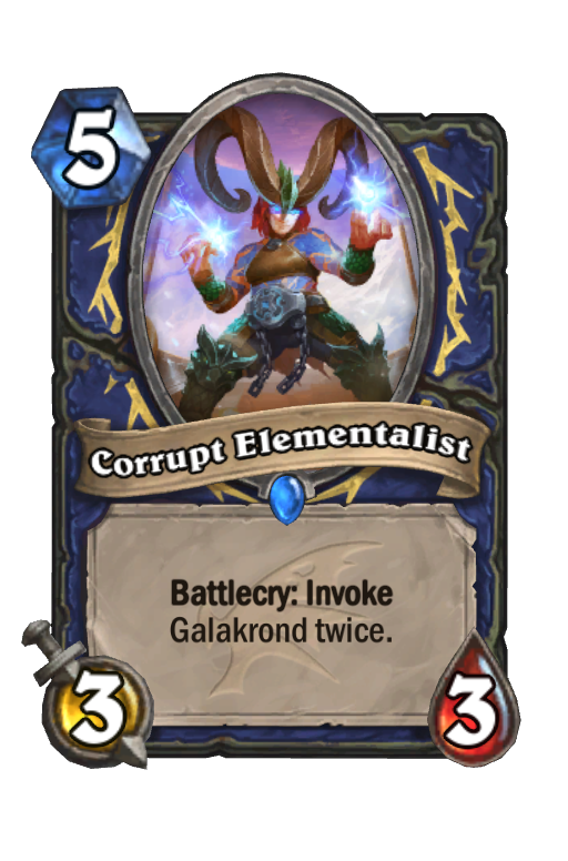 Corrupt Elementalist Hearthstone kártya