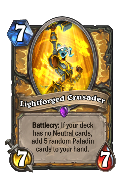 Lightforged Crusader Hearthstone kártya