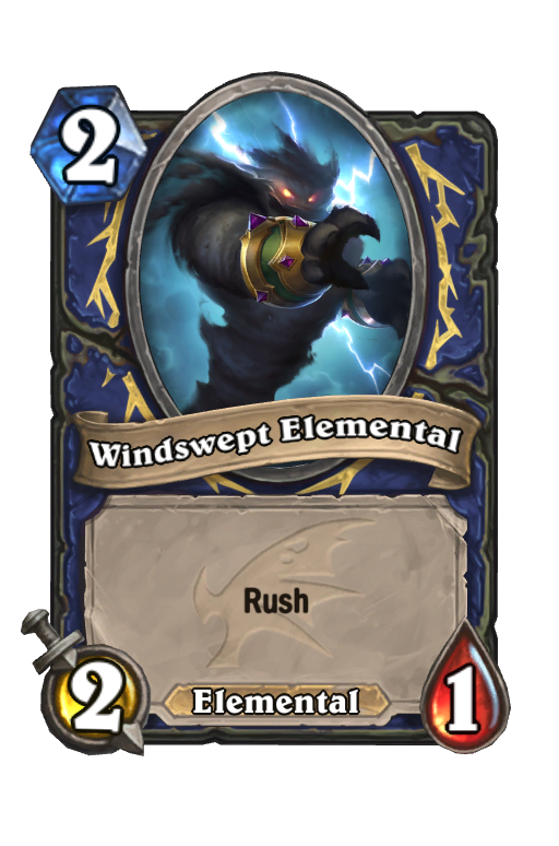 Windswept Elemental Hearthstone kártya