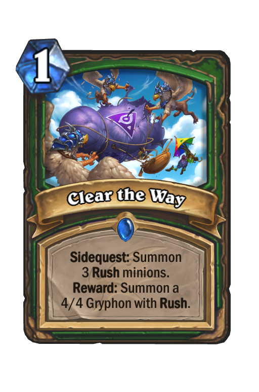 Clear the Way Hearthstone kártya