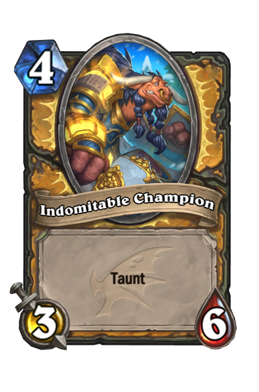 Indomitable Champion Hearthstone kártya