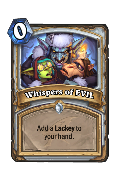 Whispers of EVIL Hearthstone kártya