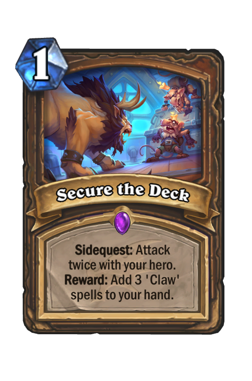 Secure the Deck Hearthstone kártya