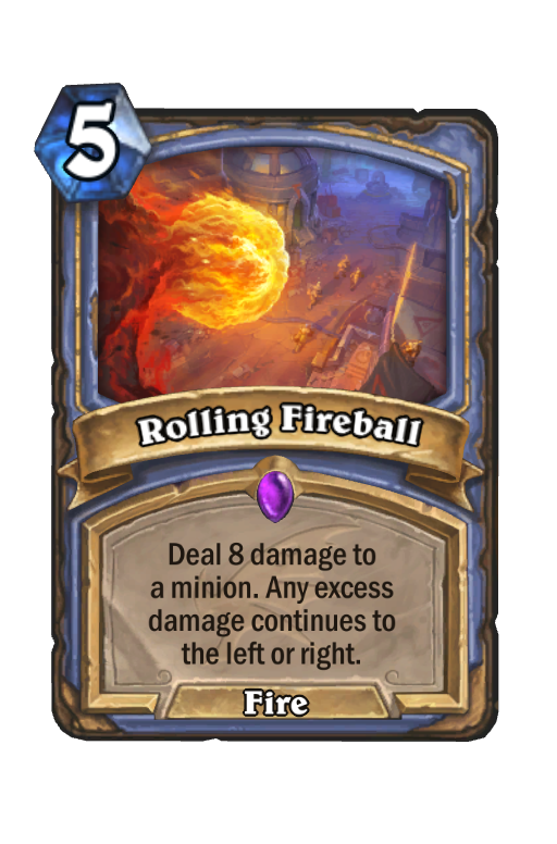 Rolling Fireball Hearthstone kártya