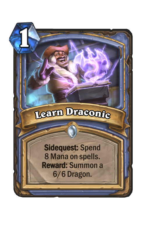 Learn Draconic Hearthstone kártya
