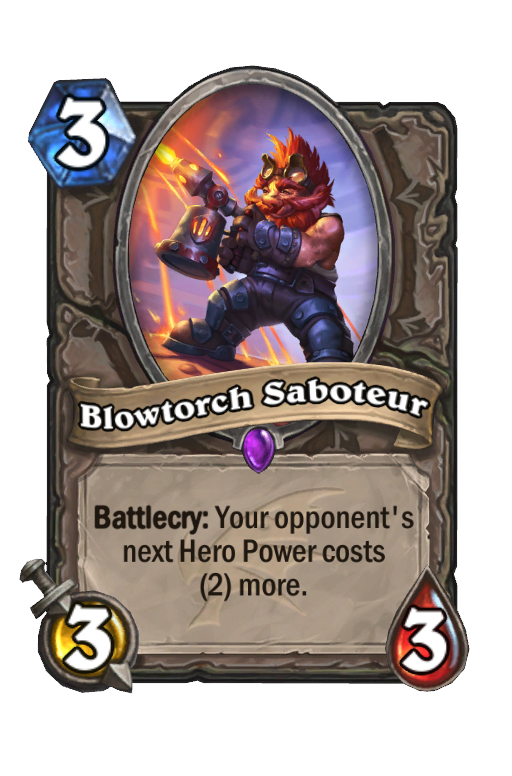 Blowtorch Saboteur Hearthstone kártya