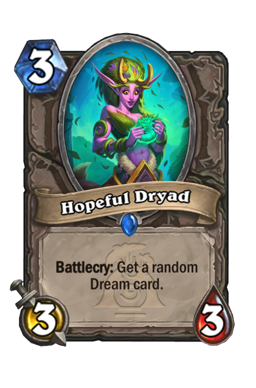 Hopeful Dryad Hearthstone kártya